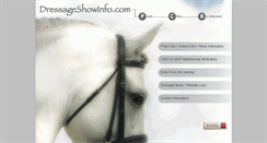 Desktop Screenshot of dressageshowinfo.com