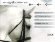 Tablet Screenshot of dressageshowinfo.com